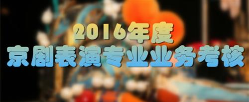 大鸡巴操爽视频国家京剧院2016年度京剧表演专业业务考...